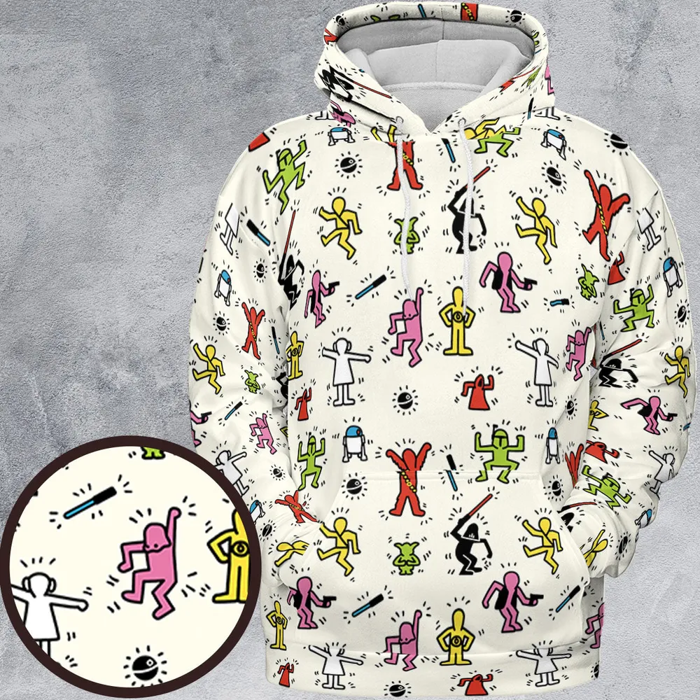 Pop Wars Star Wars Pop Art Pattern All-over Print Hoodie - 2