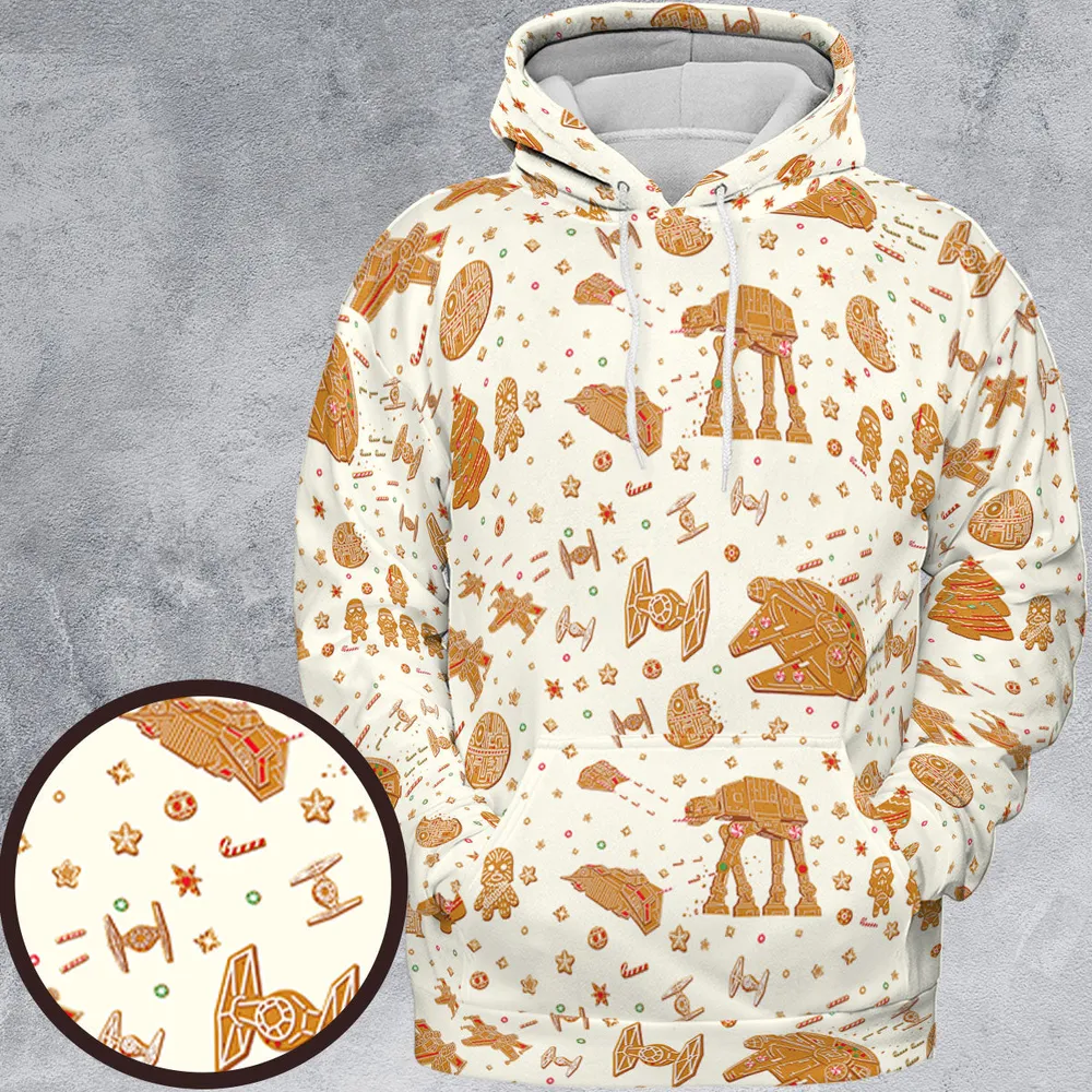 Gingerbread Christmas Star Wars All-over Print Hoodie - 2