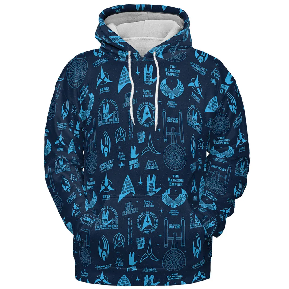 Trekkie Star Trek Pattern All-over Print Hoodie - 3