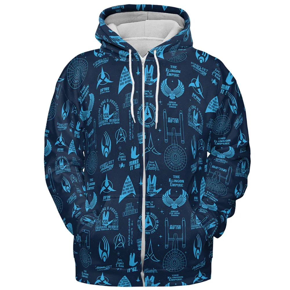 Trekkie Star Trek Pattern All-over Print Hoodie - 4