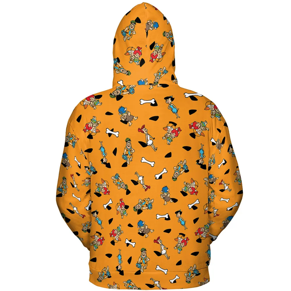 Stone Age The Flintstones Characters All-over Print Hoodie - 5