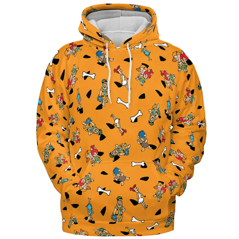 Stone Age The Flintstones Characters All-over Print Hoodie - 3