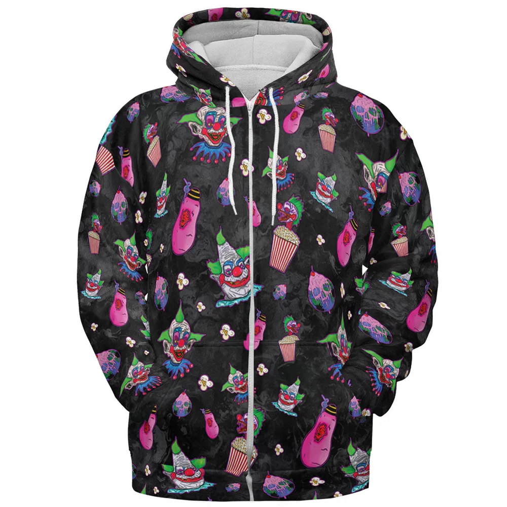 Space Horror Movie Killer Klowns Outer All-over Print Hoodie - 4