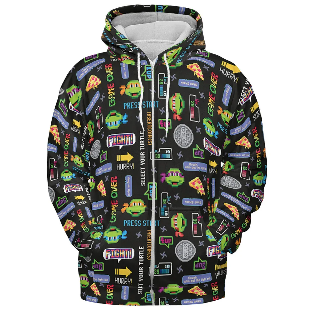 The TMNT Pixel Characters All-over Print Hoodie - 4