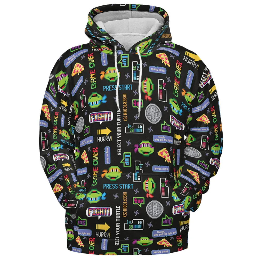 The TMNT Pixel Characters All-over Print Hoodie - 3