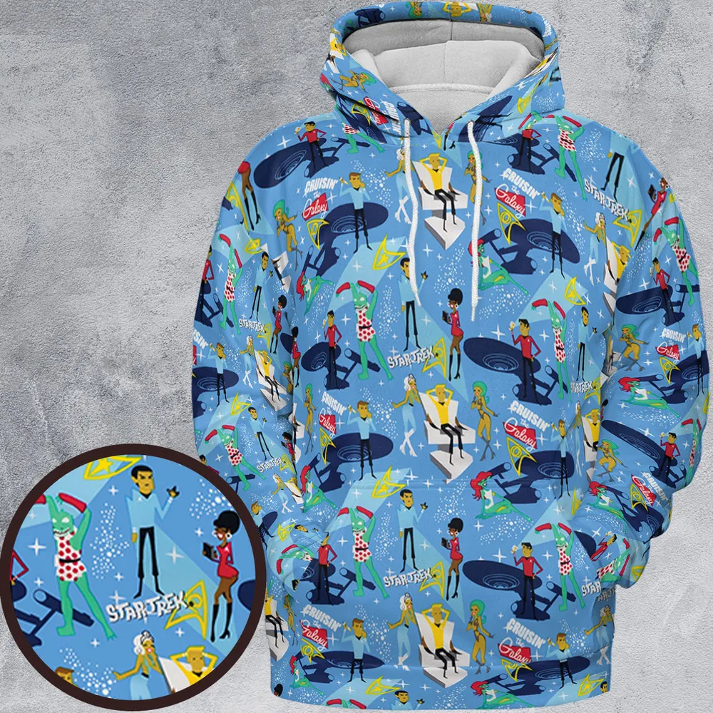Cruisin' The Galaxy Star Trek All-over Print Hoodie - 2