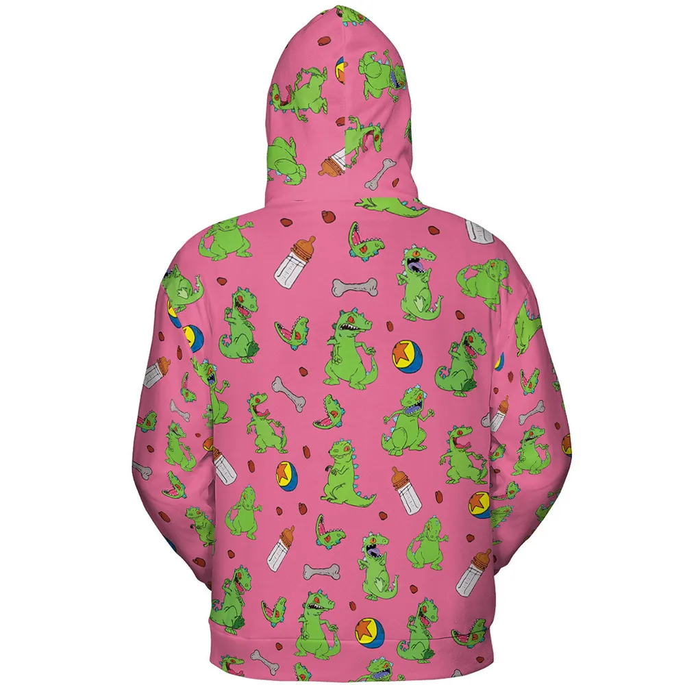 Rugrats Reptar Pattern All-over Print Hoodie - 5