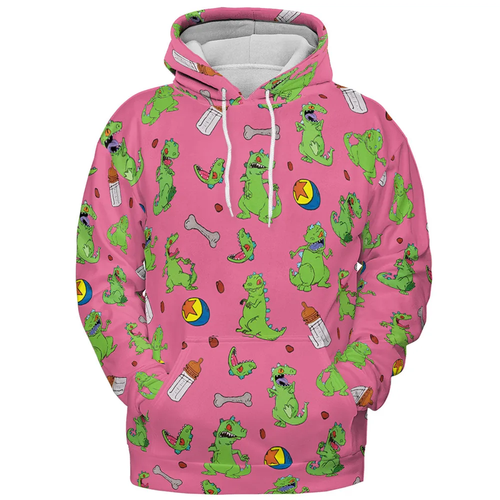Rugrats Reptar Pattern All-over Print Hoodie - 3