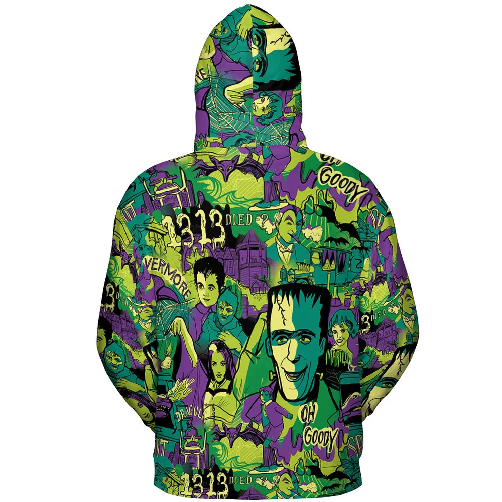 Oh Groovy Frankenstein Universal Horror All-over Print Hoodie - 5