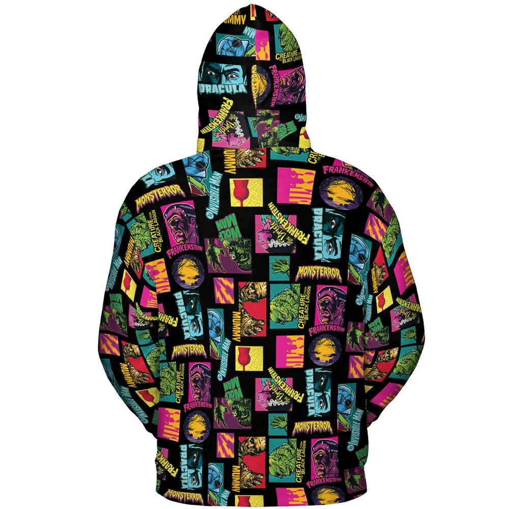 Monster Pop Movies Halloween All-over Print Hoodie - 5