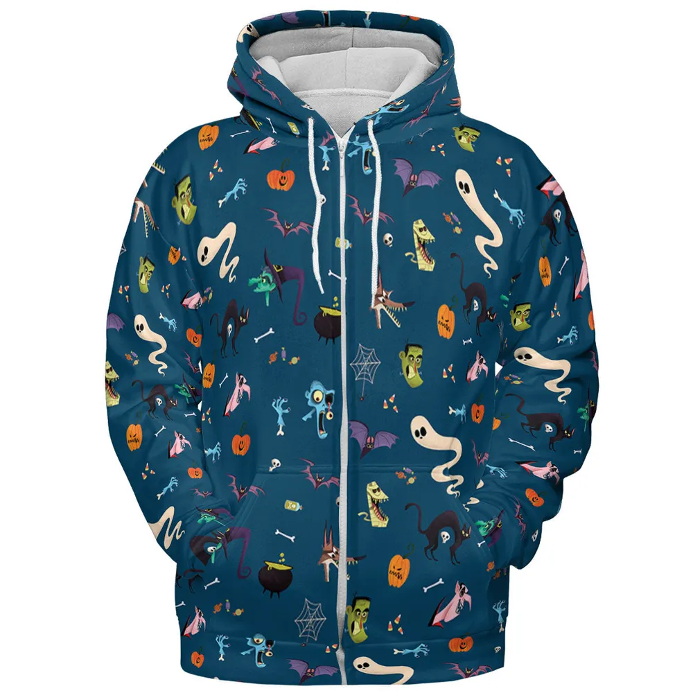 Cute Spooky Classic Monster All-over Print Hoodie - 4