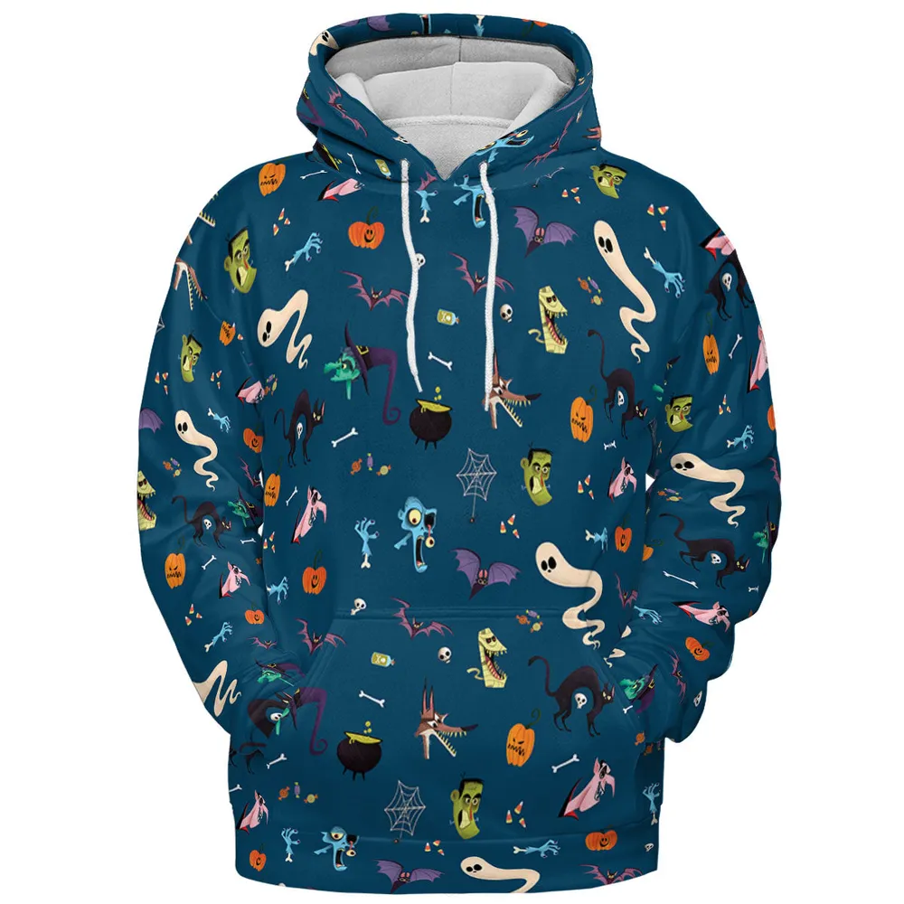 Cute Spooky Classic Monster All-over Print Hoodie - 3