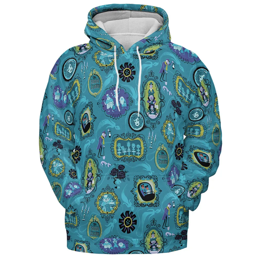 Haunted Mansion Pattern All-over Print Hoodie - 2