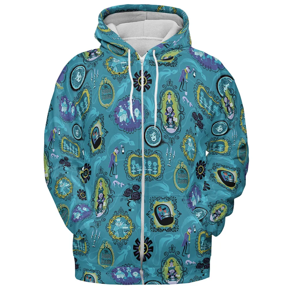 Haunted Mansion Pattern All-over Print Hoodie - 3
