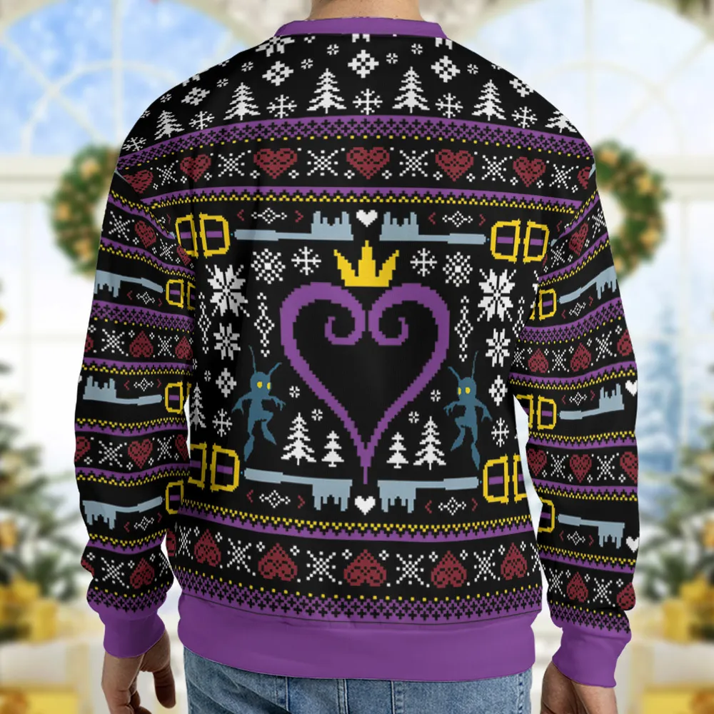 Heartless Christmas Kingdom Hearts Ugly Christmas Sweatshirt - 2