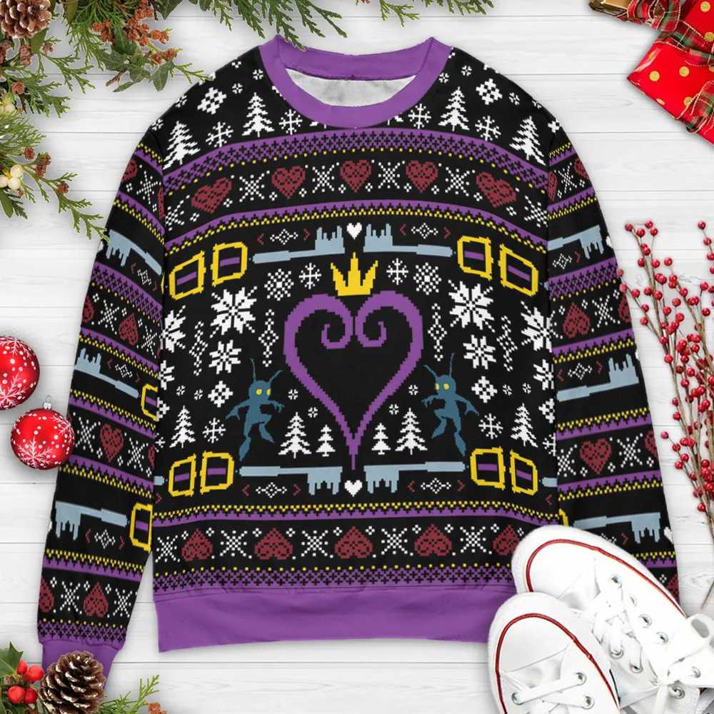 Heartless Christmas Kingdom Hearts Ugly Christmas Sweatshirt - 3