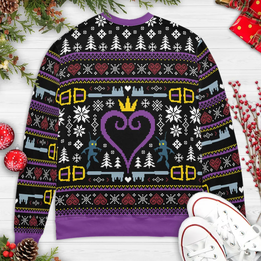 Heartless Christmas Kingdom Hearts Ugly Christmas Sweatshirt - 4