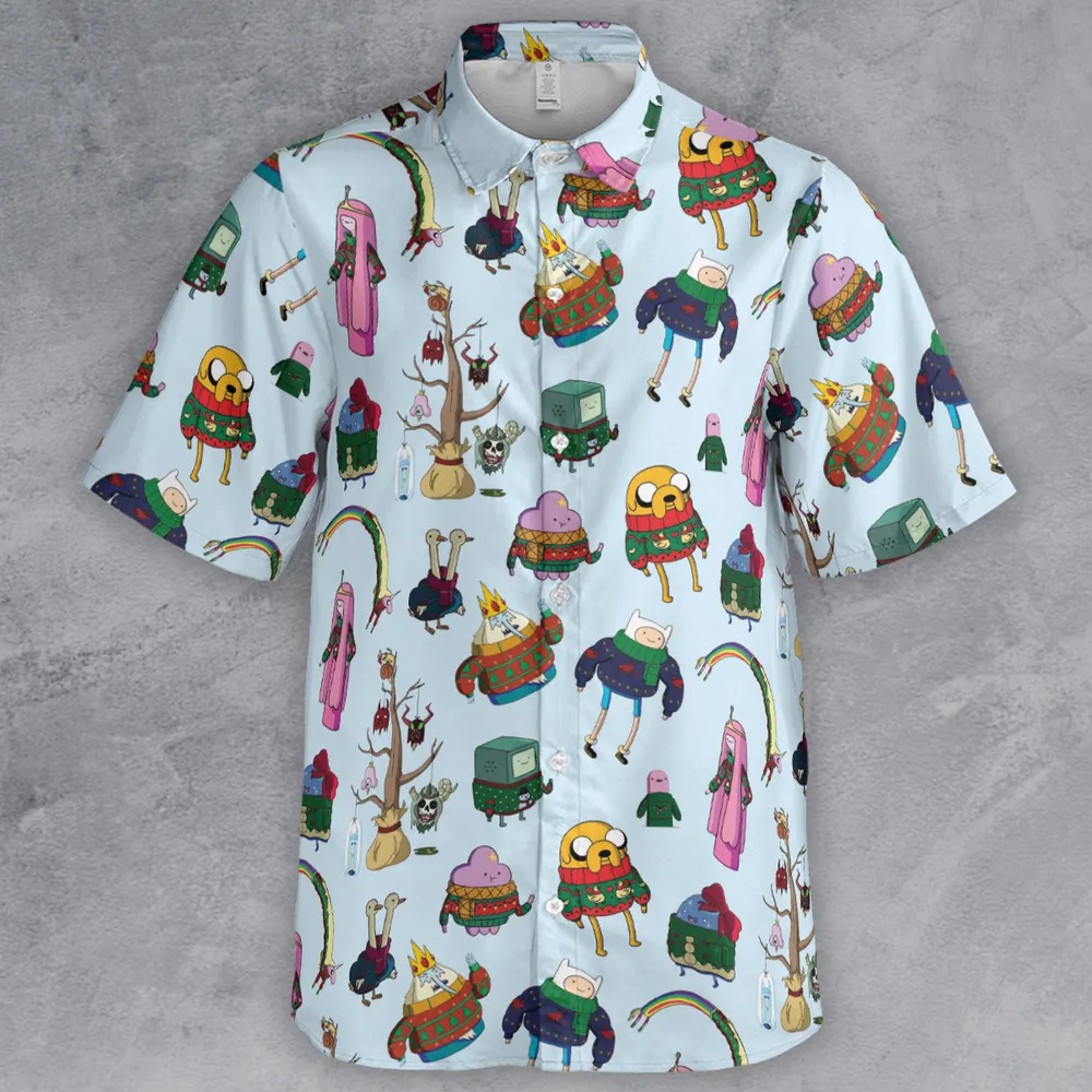 Ugly Sweater Adventure Time Button Down Shirt - 2