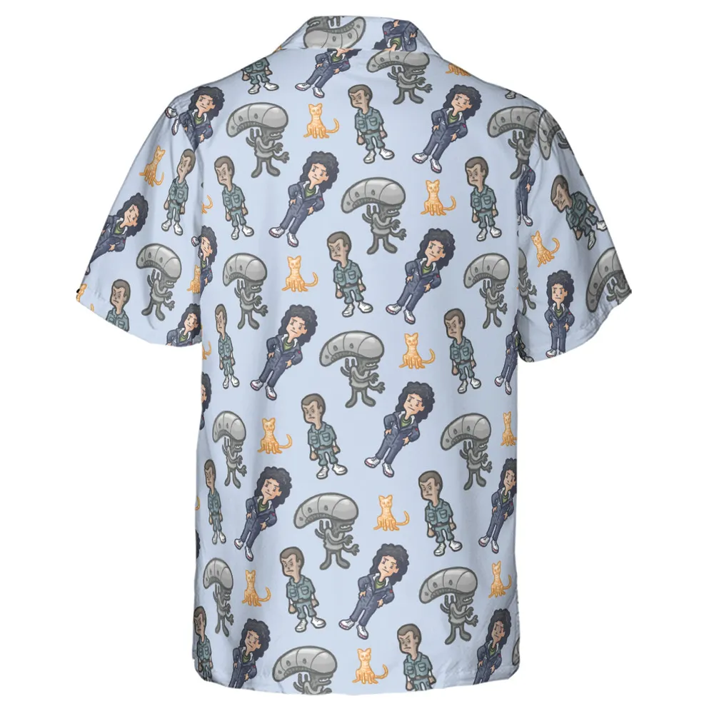 SciFi Chic Alien Hawaiian Shirt - 3