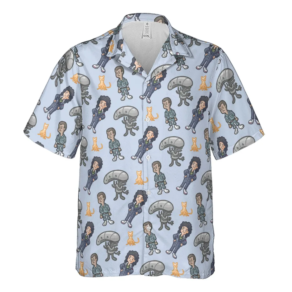 SciFi Chic Alien Hawaiian Shirt - 2