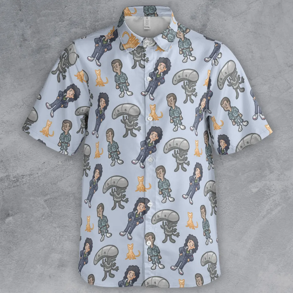 SciFi Chic Alien Button Down Shirt - 2