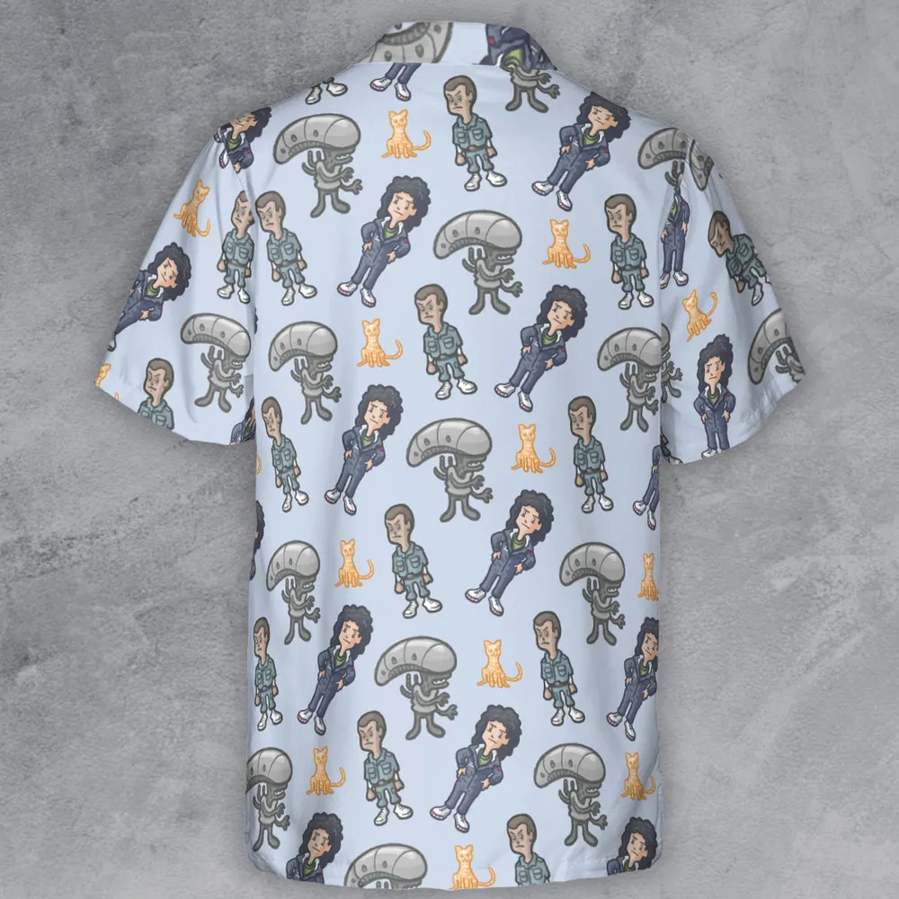 SciFi Chic Alien Button Down Shirt - 3