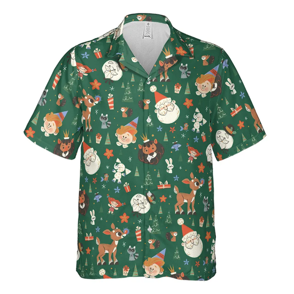 Rudolph The Red Nosed Reindeer Characters Hawaiian Shirt - 2