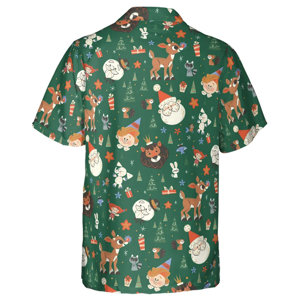 Rudolph The Red Nosed Reindeer Characters Hawaiian Shirt - 3
