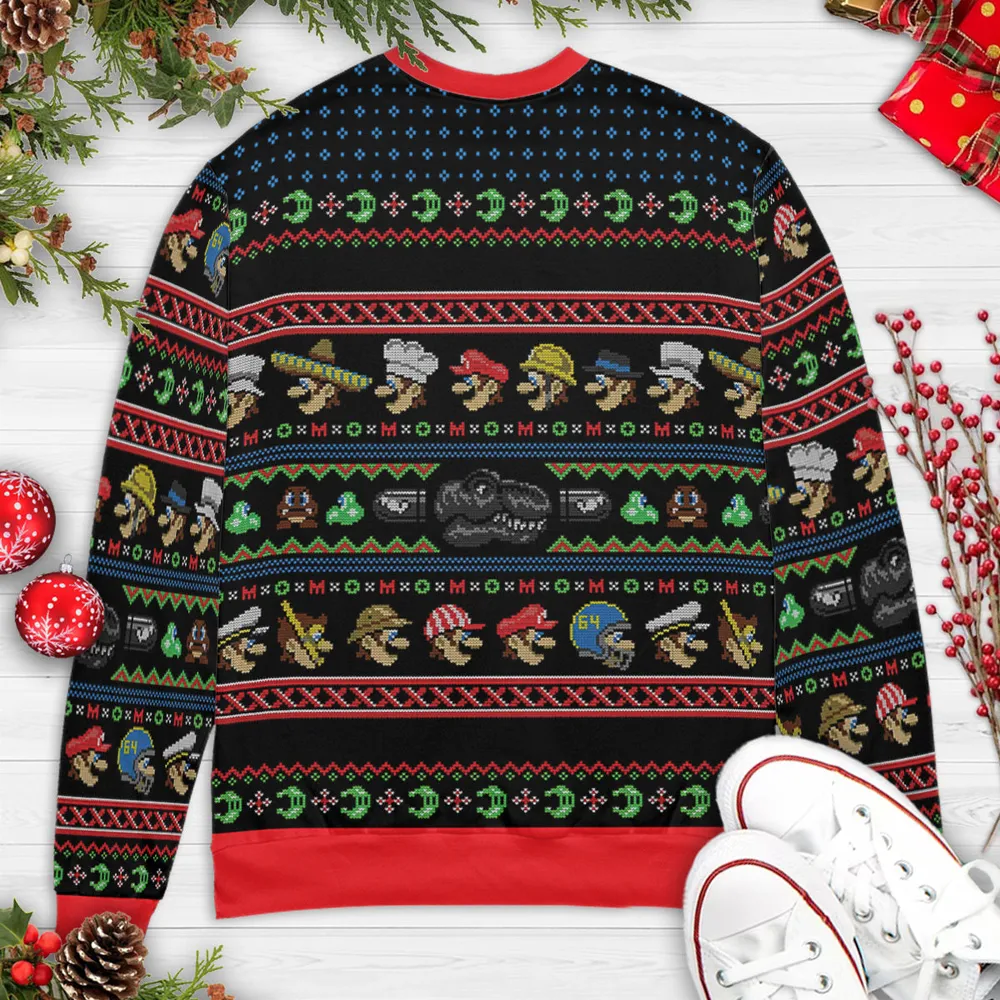 Do the Odyssey Super Mario Ugly Christmas Sweatshirt - 4