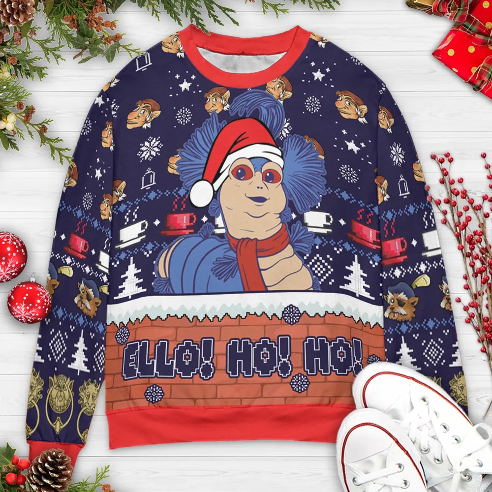 Ello Worm Labyrinth Ugly Christmas Sweatshirt - 3