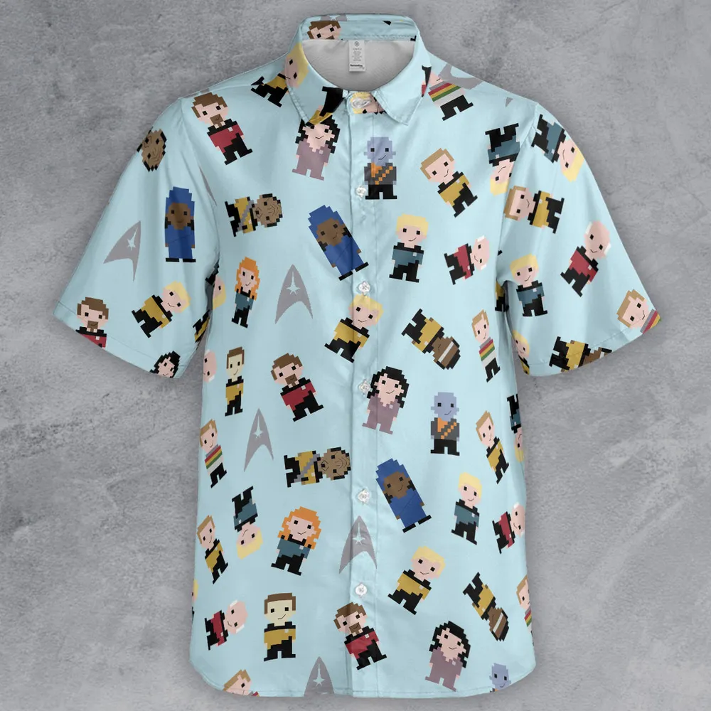 Star Pixel Star Trek Button Down Shirt - 2