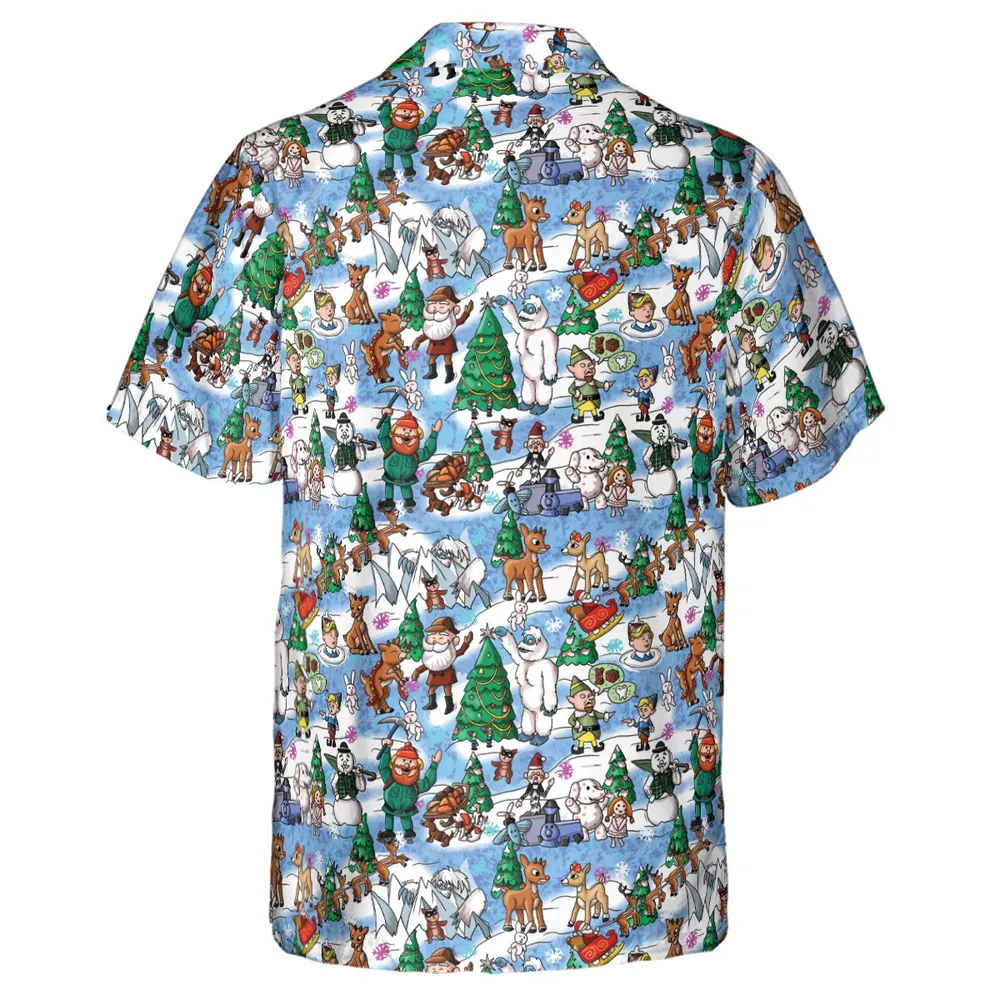 Snowland Rudolph the Red-Nosed Reindeer Hawaiian Shirt - 3