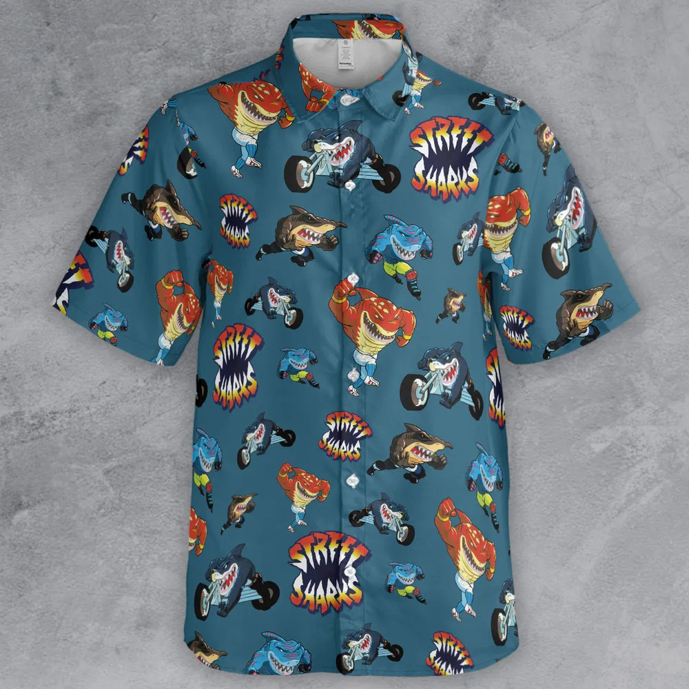 Ripster Slash Street Sharks Button Down Shirt - 2
