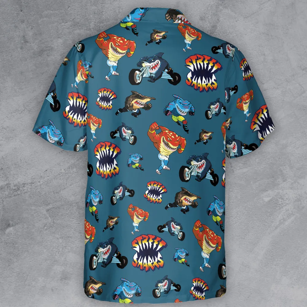 Ripster Slash Street Sharks Button Down Shirt - 3