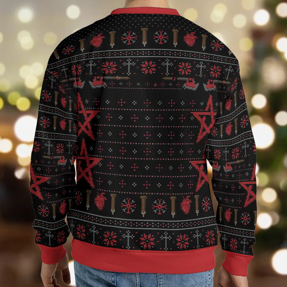 Slay Bells Ring Buffy the Vampire Slayer Ugly Christmas Sweatshirt - 2
