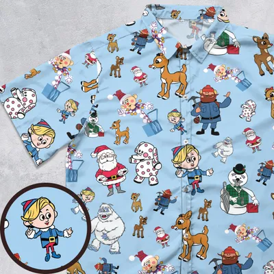 Hermey The Elf Rudolph the Red-Nosed Reindeer Button Down Shirt