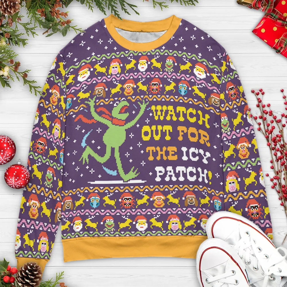 Watch Out For the Icy The Muppets Ugly Christmas Sweatshirt - 3