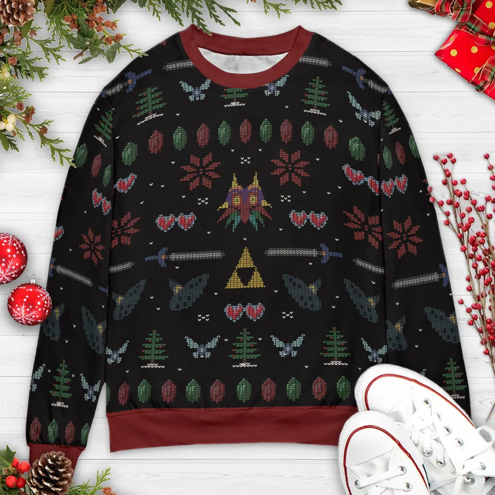 Straight Outta Kokiri Forest The Legend of Zelda Ugly Christmas Sweatshirt - 3