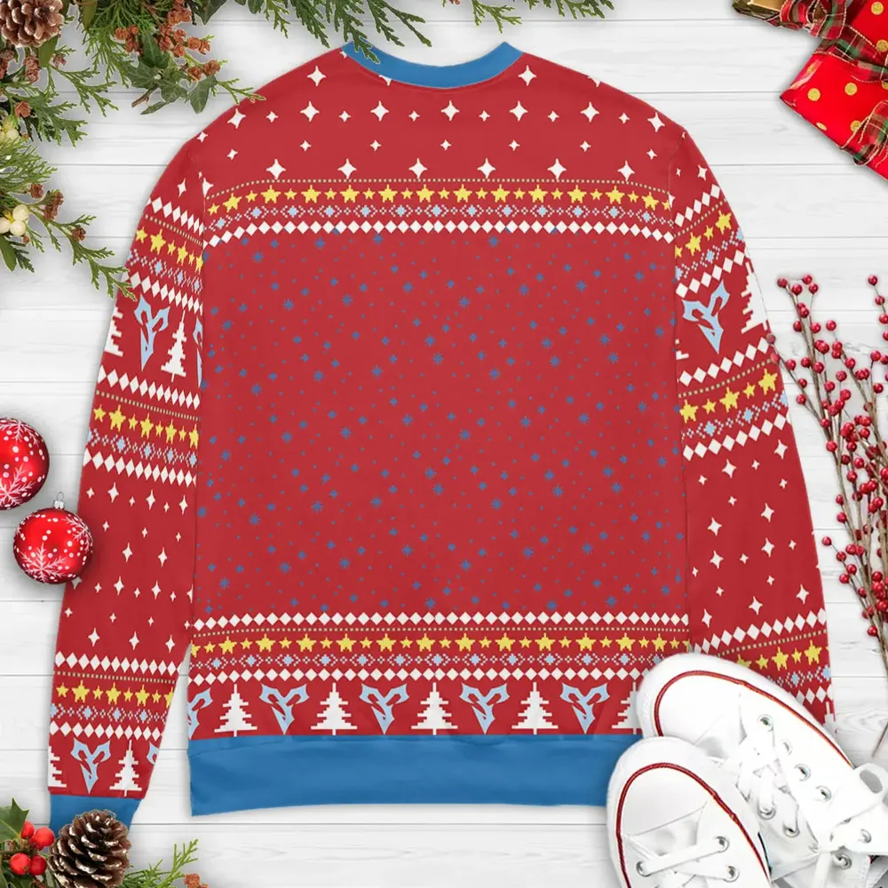 Ho Ho Ho Tidus Laugh Final Fantasy Ugly Christmas Sweatshirt - 4