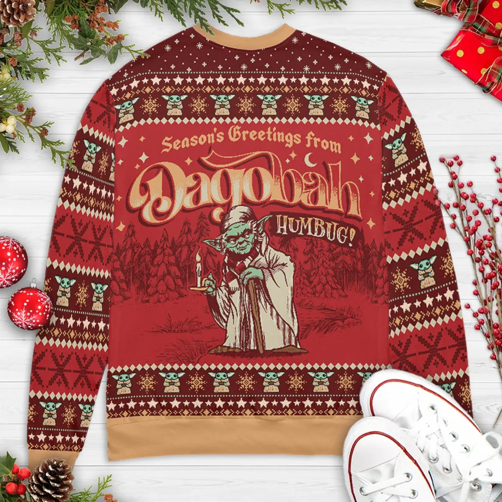 Dagobah Humbug Yoda Ugly Christmas Sweatshirt - 4