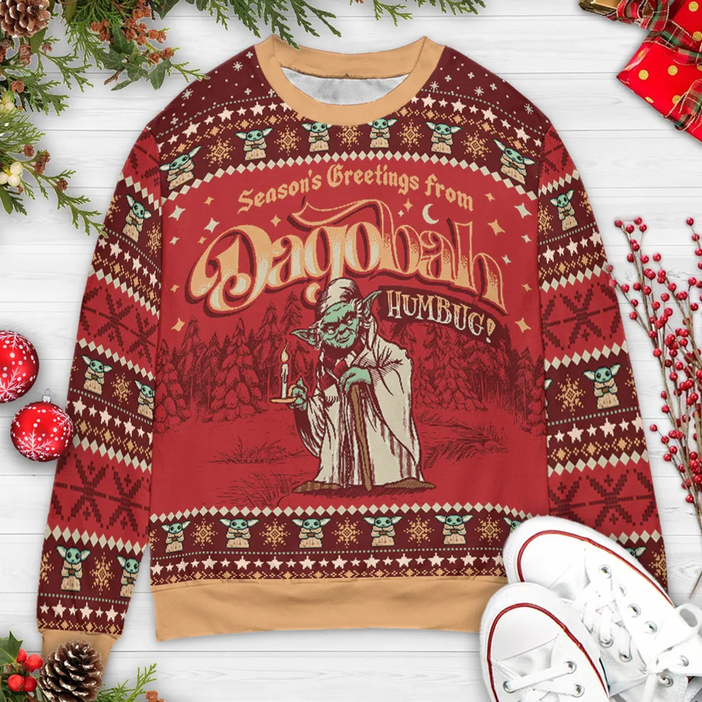 Dagobah Humbug Yoda Ugly Christmas Sweatshirt - 3