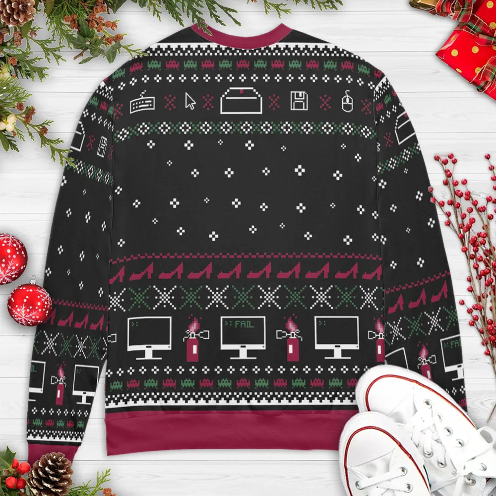 The Xmas Crowd The IT Crowd Ugly Christmas Sweatshirt - 4