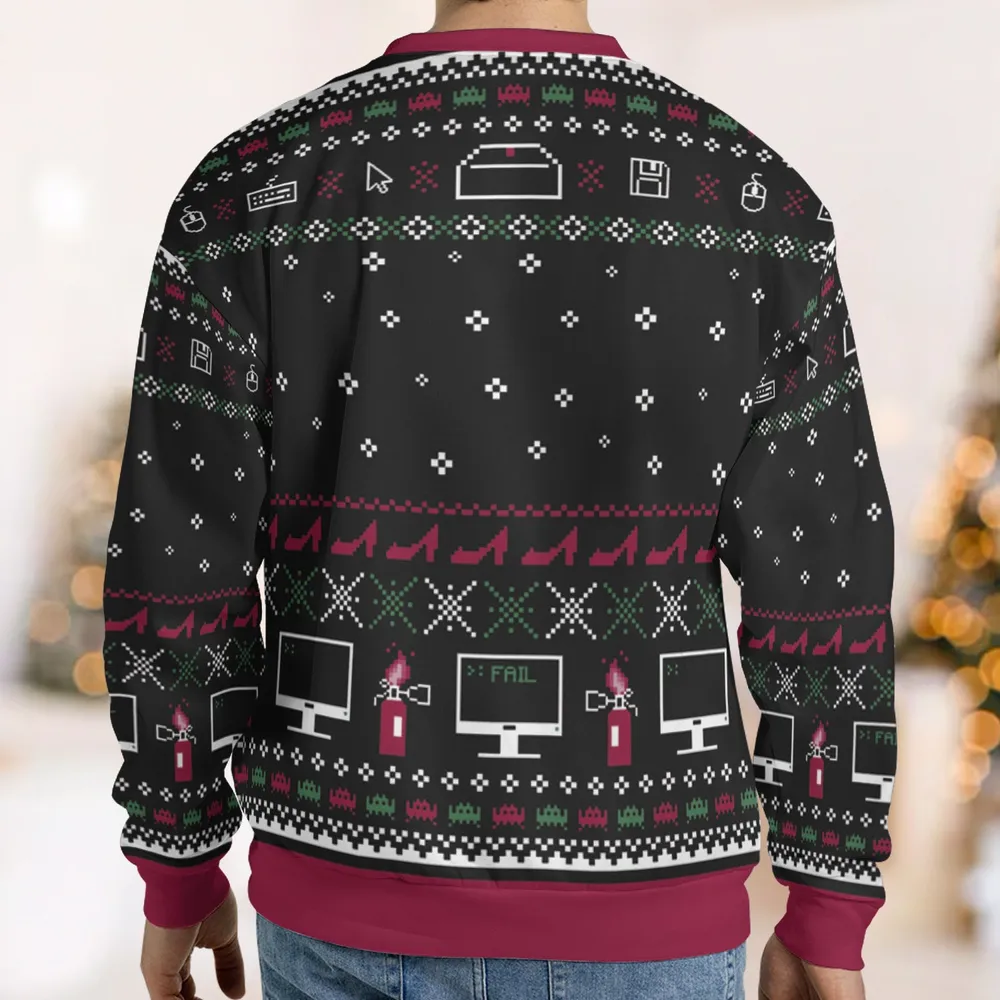 The Xmas Crowd The IT Crowd Ugly Christmas Sweatshirt - 2