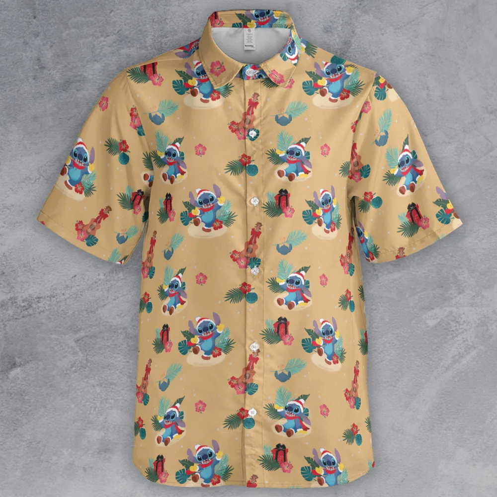 Aloha Xmas Stitch Button Down Shirt - 2