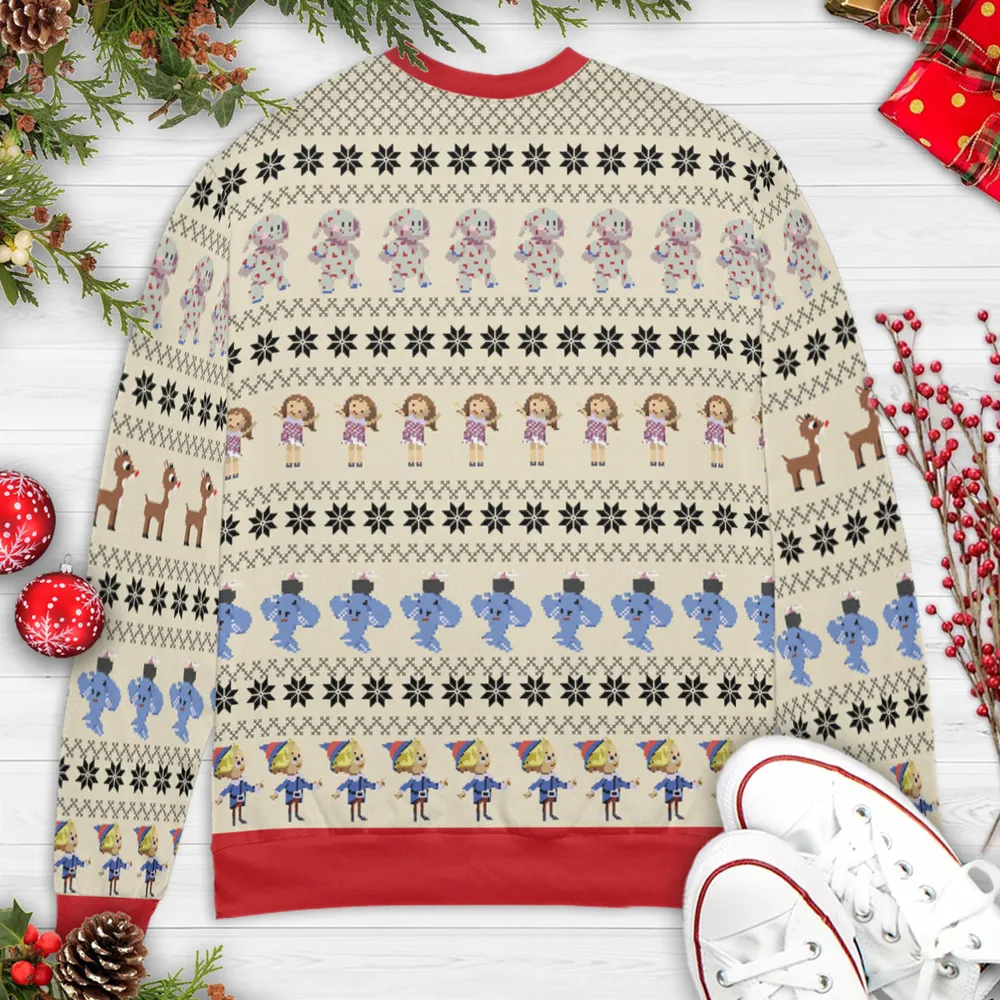 Freak Rudolph the Red Nosed Reindeer Ugly Christmas Sweatshirt - 4