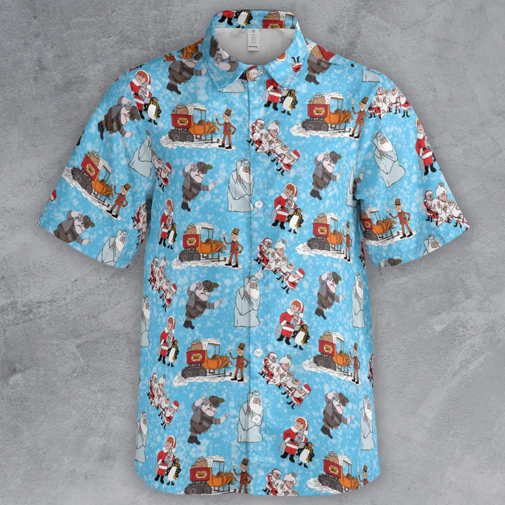Christmas Characters Santa Claus Is Comin' to Town Button Down Shirt - 2