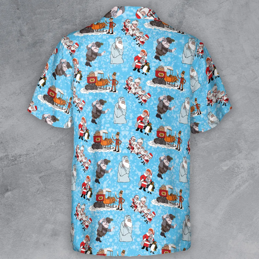 Christmas Characters Santa Claus Is Comin' to Town Button Down Shirt - 3