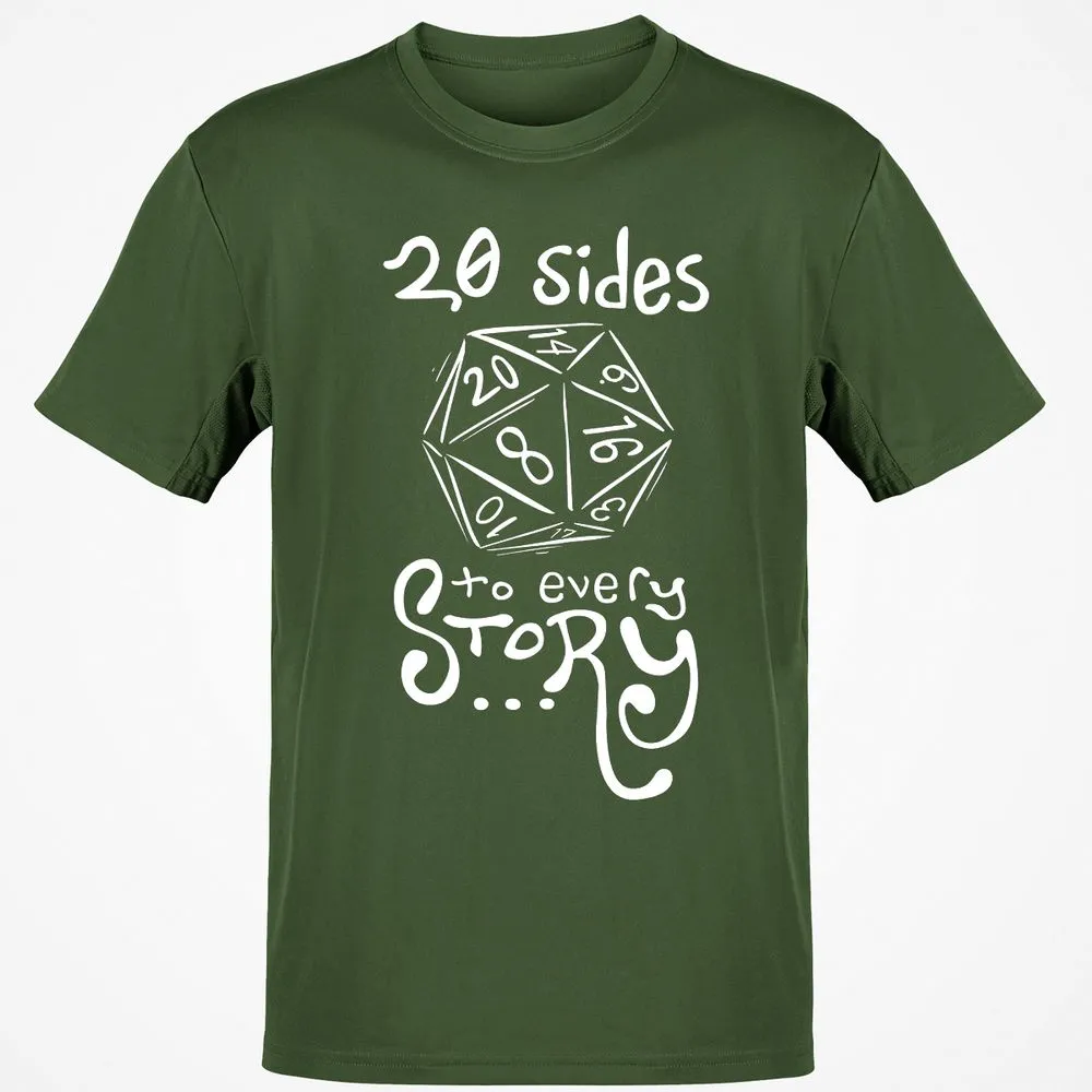 20 Sides To Every Story T-Shirt - Military Green - 6