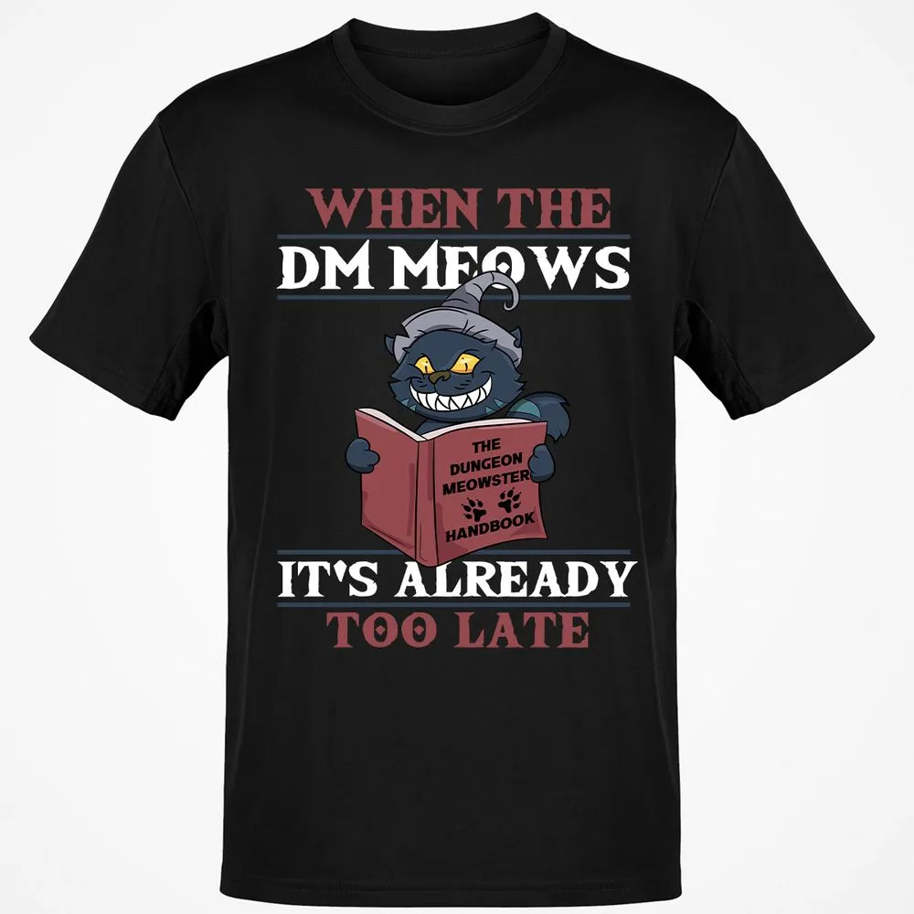 When The DM Meow T-Shirt - Black - 1