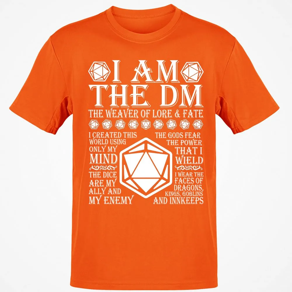 I Am The DM The Weaver Of Lore And Fate T-Shirt - Orange - 8